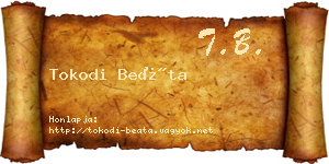 Tokodi Beáta névjegykártya
